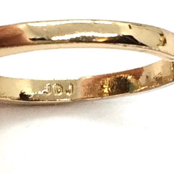 JOY DRAVECKY CHLOE HEXAGON RING OMBRE GREEN GOLD PLATED BRASS - Picture 9 of 10